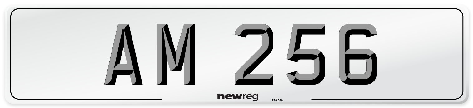 AM 256 Number Plate from New Reg